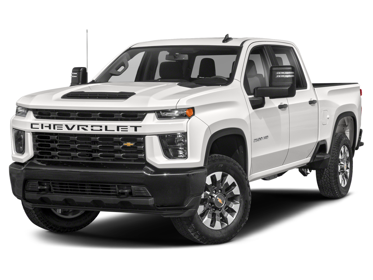 2022 Chevrolet Silverado 2500 HD Crew Cab Long Box 4-Wheel Drive Custom in Red Hot — front three-quarter view