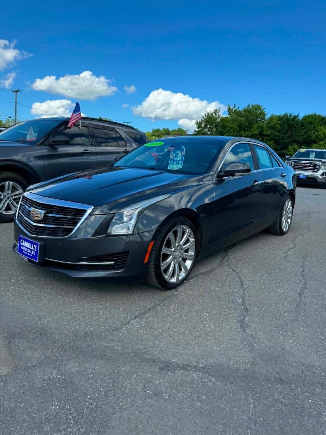 2016 Cadillac ATS 2.0L I4 RWD Luxury Collection in Phantom Gray Metallic — front three-quarter view