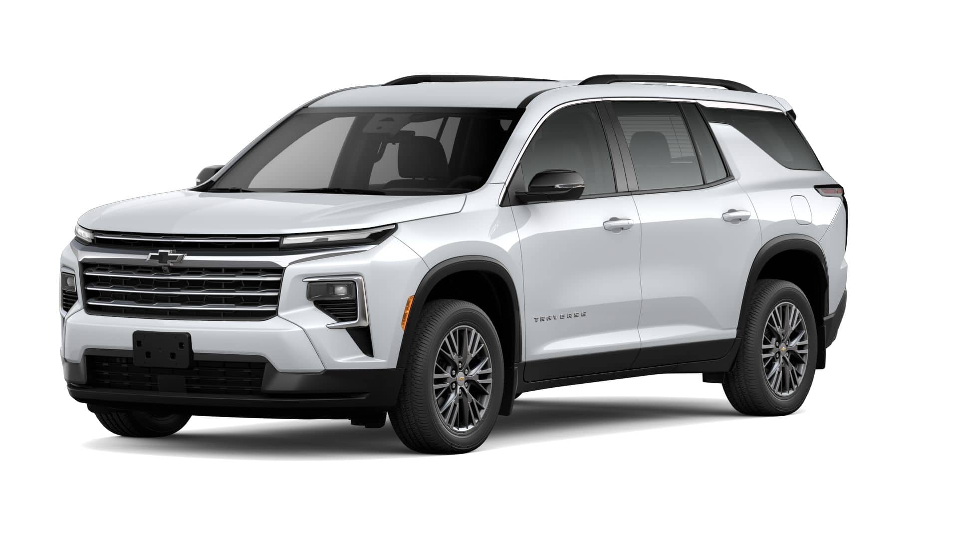 2026 Chevrolet Traverse LT in Summit White — front three-quarter view