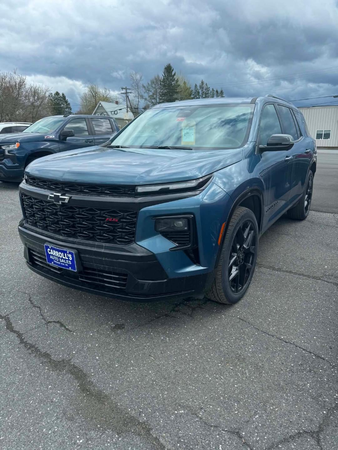 2026 Chevrolet Traverse RS in Lakeshore Blue Metallic — front three-quarter view
