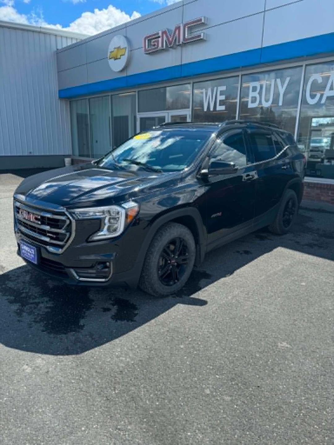 2024 GMC Terrain AWD 4dr AT4 in Ebony Twilight Metallic — front three-quarter view