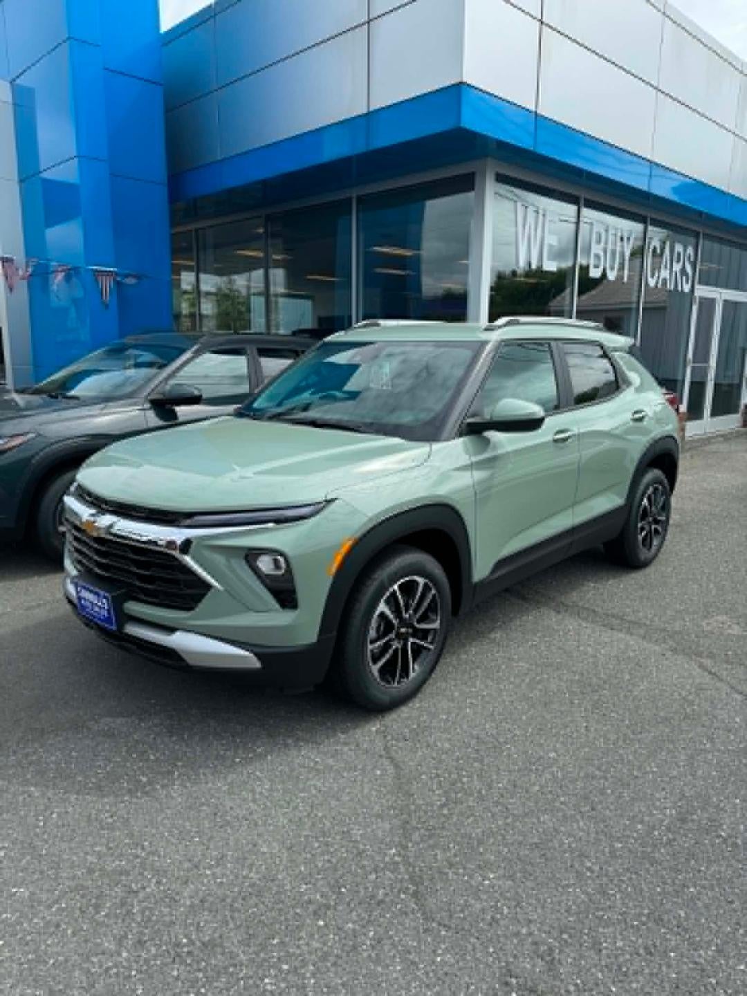 2026 Chevrolet Trailblazer LT in Cacti Green — front three-quarter view